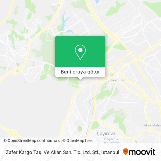Zafer Kargo Taş. Ve Akar. San. Tic. Ltd. Şti. harita