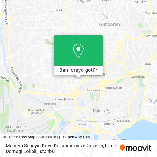 Malatya Suceyin Köyü Kalkındırma ve Güzelleştirme Derneği Lokali harita