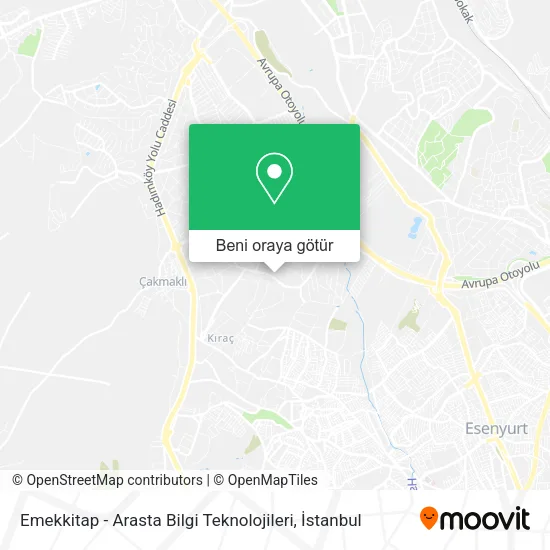 Emekkitap - Arasta Bilgi Teknolojileri harita