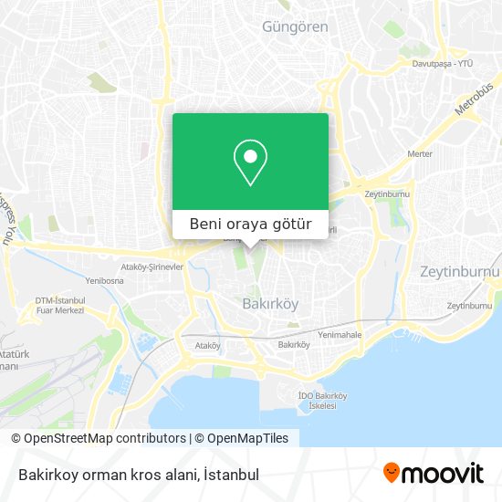 Bakirkoy orman kros alani harita