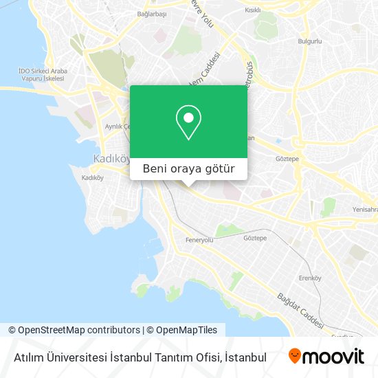 Atılım Üniversitesi İstanbul Tanıtım Ofisi harita