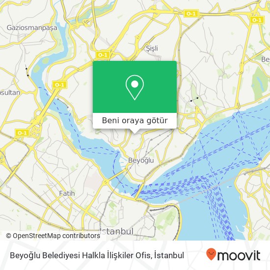 Beyoğlu Belediyesi Halkla İlişkiler Ofis harita