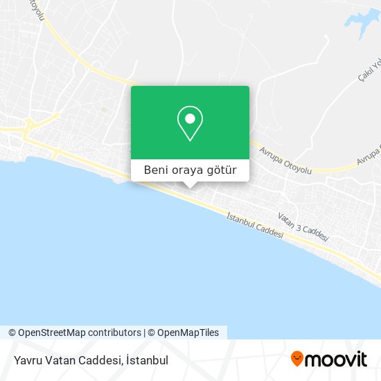 Yavru Vatan Caddesi harita