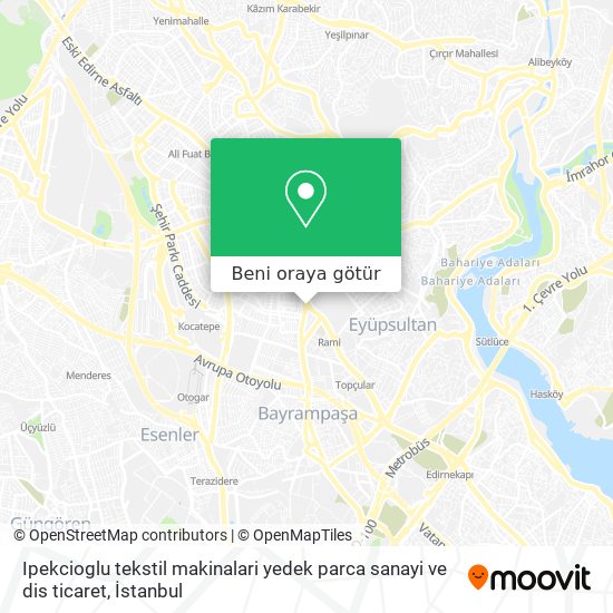 Ipekcioglu tekstil makinalari yedek parca sanayi ve dis ticaret harita