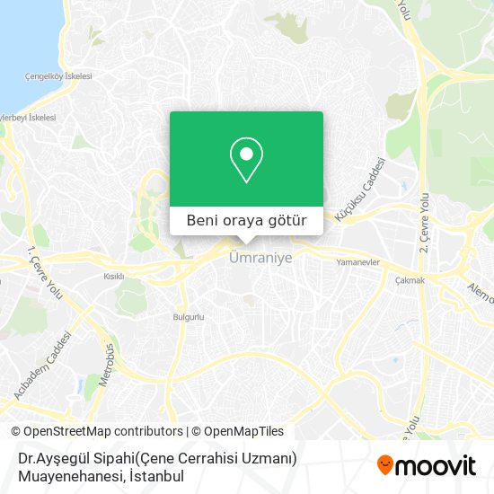 Dr.Ayşegül Sipahi(Çene Cerrahisi Uzmanı) Muayenehanesi harita