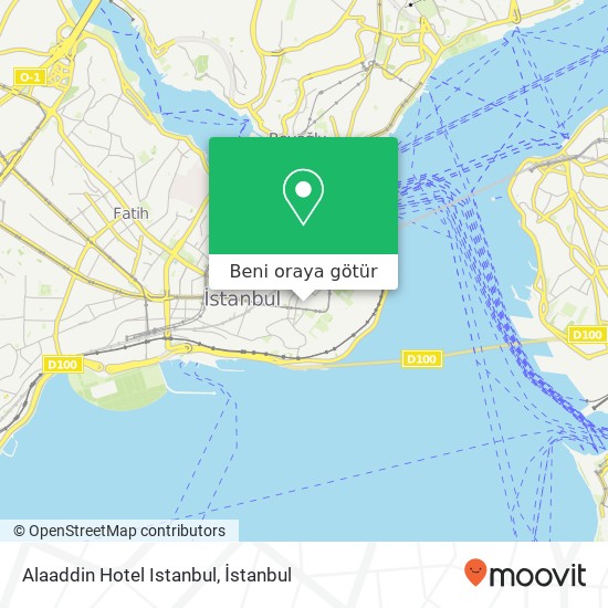 Alaaddin Hotel Istanbul harita