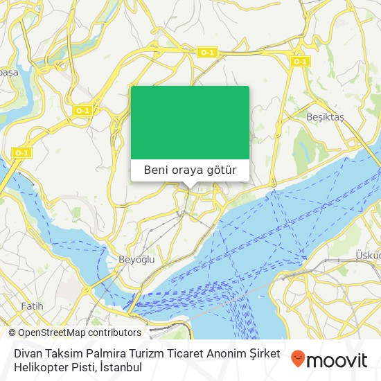 Divan Taksim Palmira Turizm Ticaret Anonim Şirket Helikopter Pisti harita