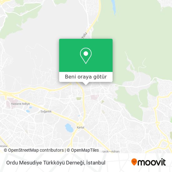 Ordu Mesudiye Türkköyü Derneği harita