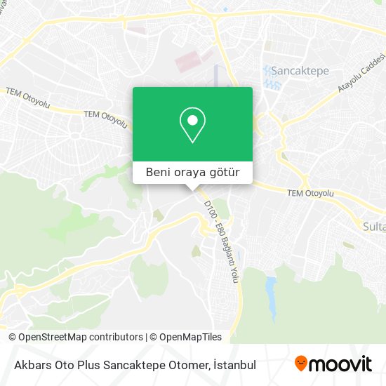 Akbars Oto Plus Sancaktepe Otomer harita