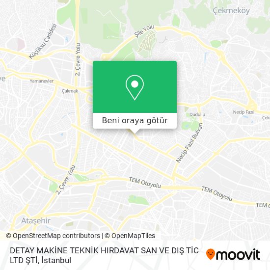 DETAY MAKİNE TEKNİK HIRDAVAT SAN VE DIŞ TİC LTD ŞTİ harita