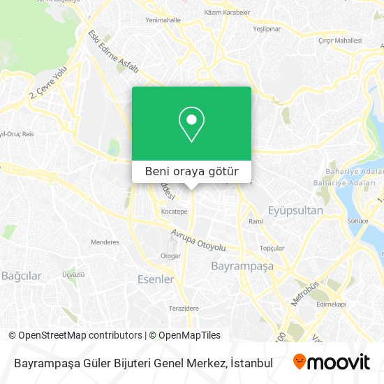 Bayrampaşa Güler Bijuteri Genel Merkez harita