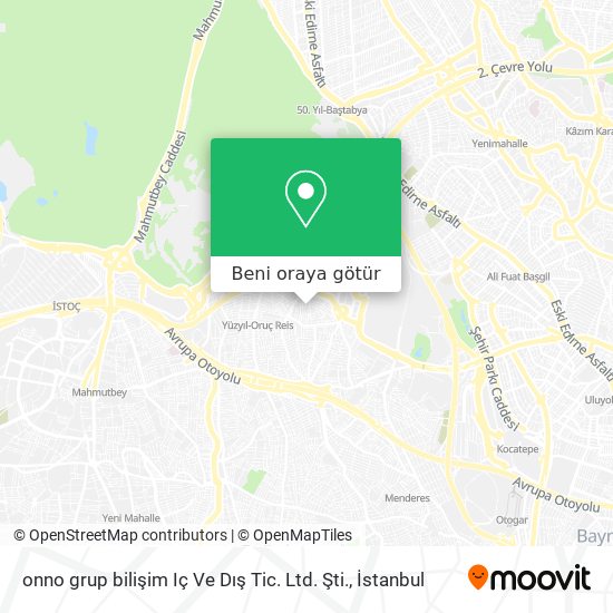 onno grup bilişim Iç Ve Dış Tic. Ltd. Şti. harita