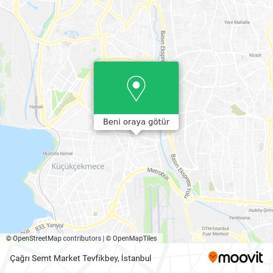 Çağrı Semt Market Tevfikbey harita