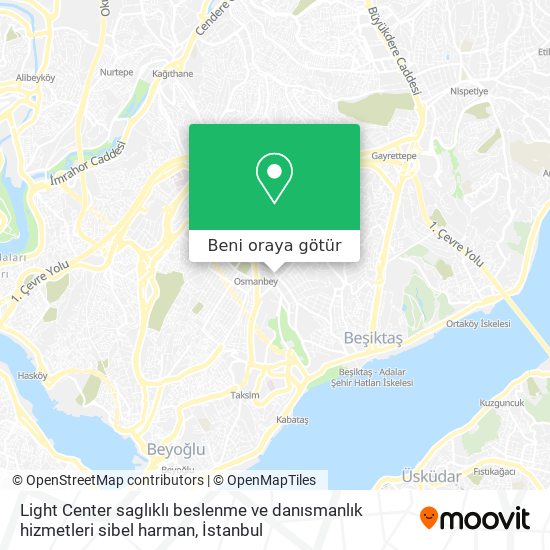 Light Center saglıklı beslenme ve danısmanlık hizmetleri sibel harman harita