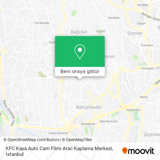 KFC Kaya Auto Cam Filmi Arac Kaplama Merkezi harita