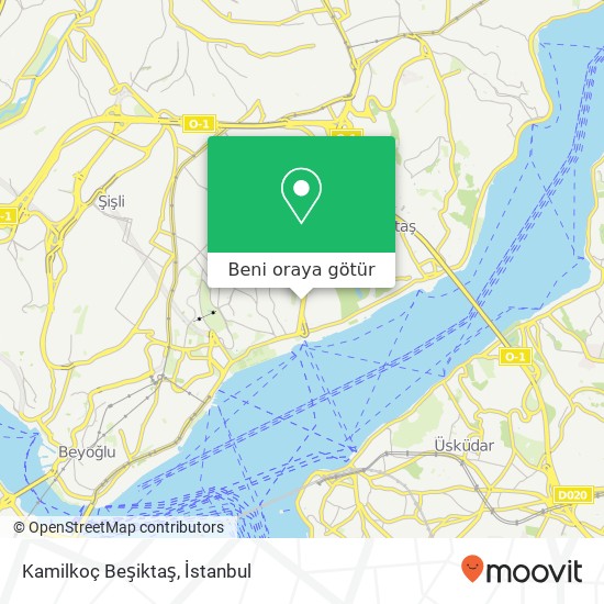 Kamilkoç Beşiktaş harita
