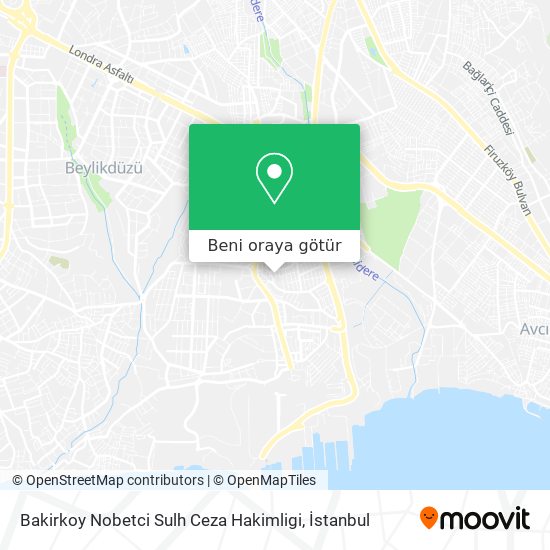 Bakirkoy Nobetci Sulh Ceza Hakimligi harita