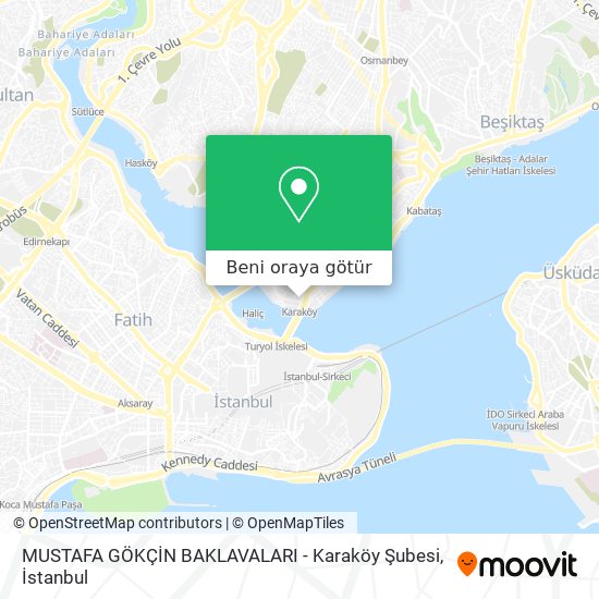 MUSTAFA GÖKÇİN BAKLAVALARI - Karaköy Şubesi harita