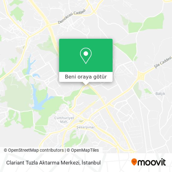 Clariant Tuzla Aktarma Merkezi harita