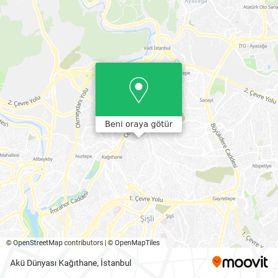 Akü Dünyası Kağıthane harita