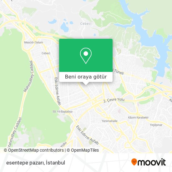 esentepe pazarı harita
