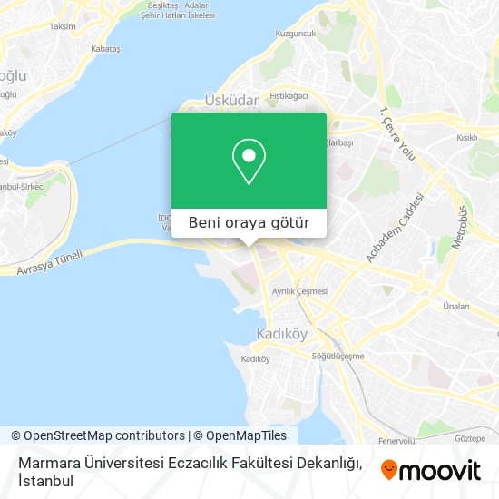 Marmara Üniversitesi Eczacılık Fakültesi Dekanlığı harita