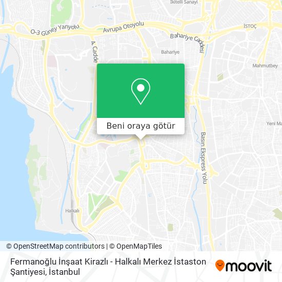 Fermanoğlu İnşaat Kirazlı - Halkalı Merkez İstaston Şantiyesi harita