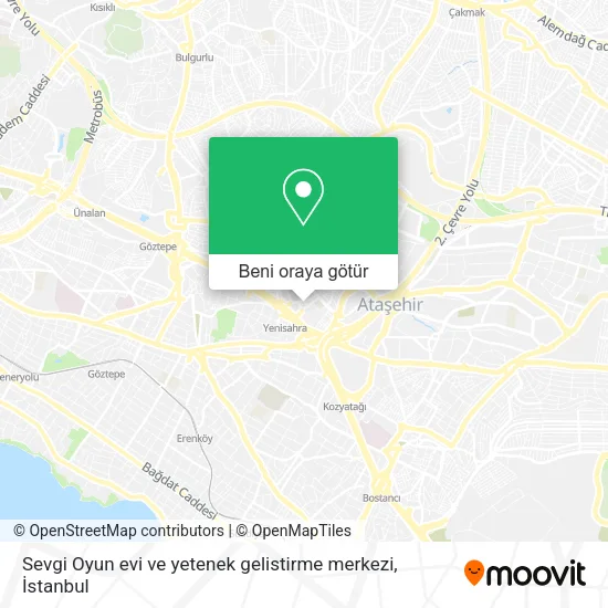 Sevgi Oyun evi ve yetenek gelistirme merkezi harita
