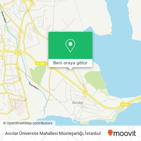 Avcılar Üniversite Mahallesi Müsteşarlığı harita