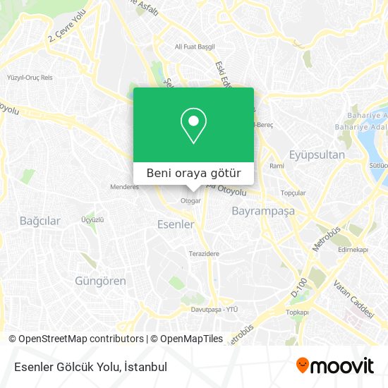 Esenler Gölcük Yolu harita