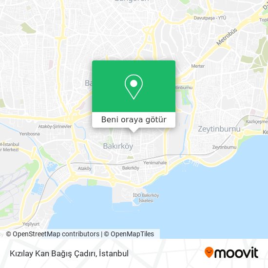 Kızılay Kan Bağış Çadırı harita