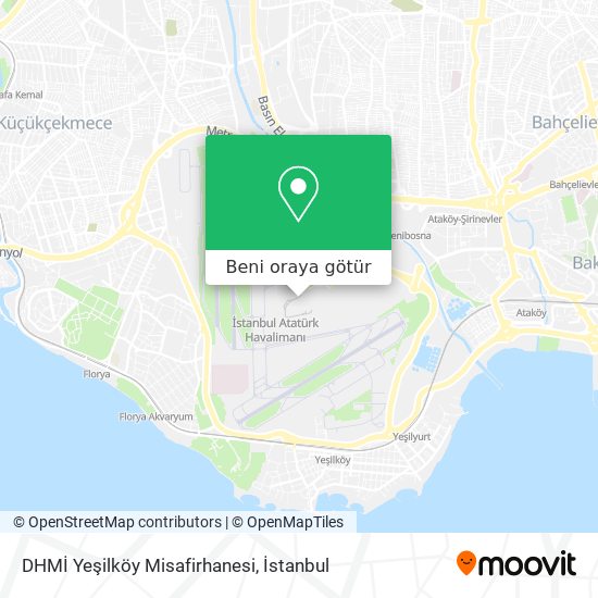 DHMİ Yeşilköy Misafirhanesi harita