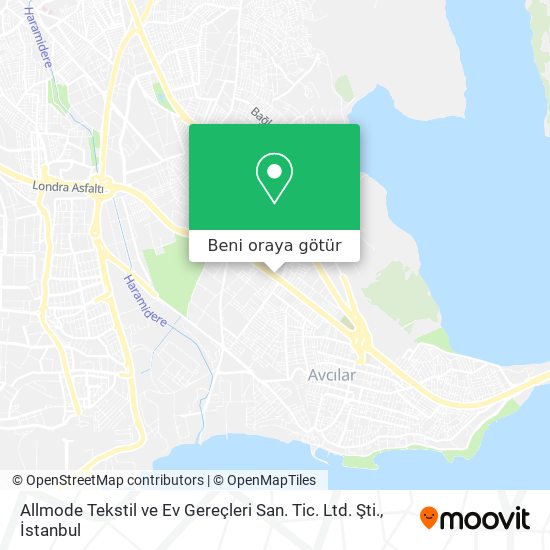 Allmode Tekstil ve Ev Gereçleri San. Tic. Ltd. Şti. harita