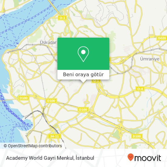 Academy World Gayri Menkul harita