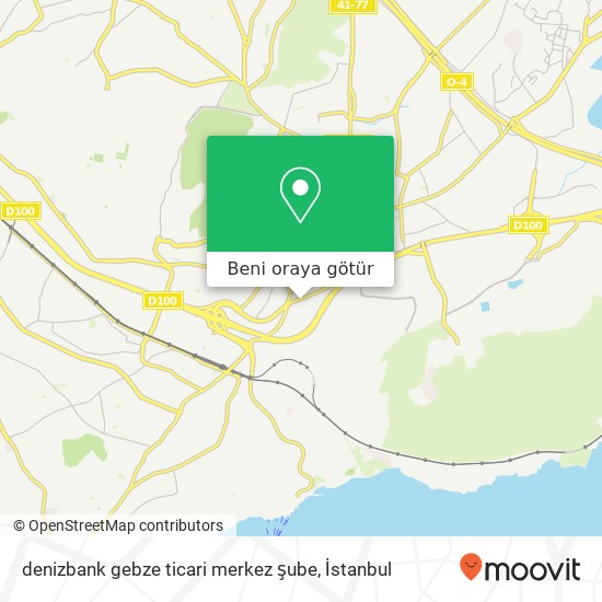 denizbank gebze ticari merkez şube harita