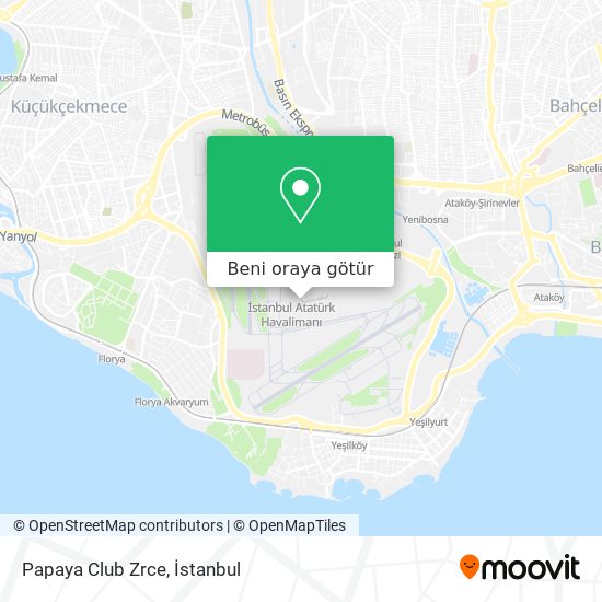Papaya Club Zrce harita