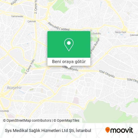 Sys Medikal Sağlık Hizmetleri Ltd Şti harita