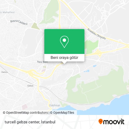 turcell gebze center harita