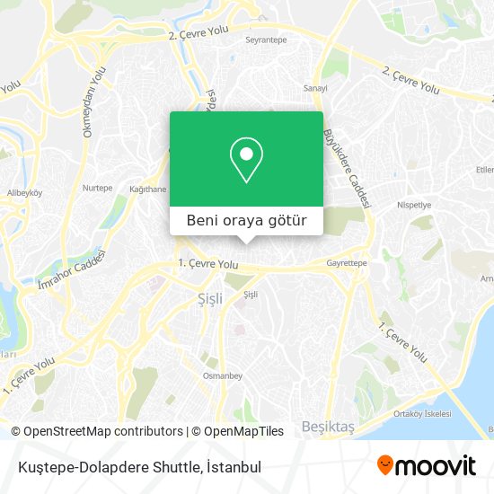 Kuştepe-Dolapdere Shuttle harita