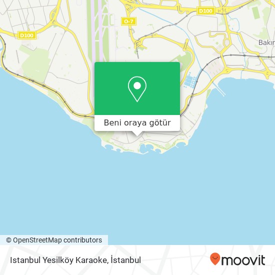 Istanbul Yesilköy Karaoke harita