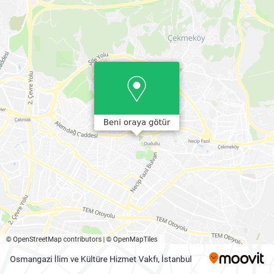 Osmangazi İlim ve Kültüre Hizmet Vakfı harita