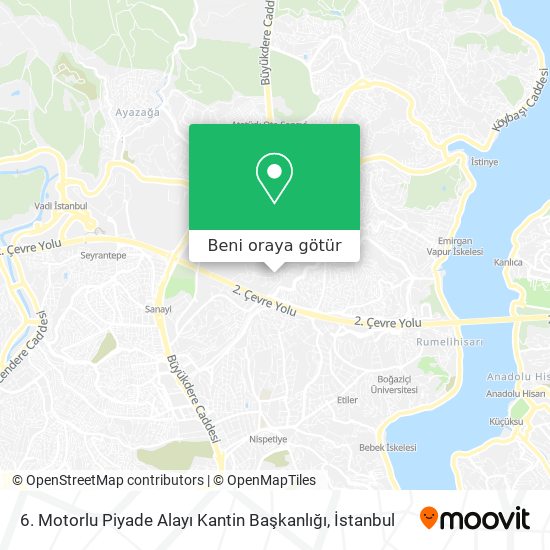 6. Motorlu Piyade Alayı Kantin Başkanlığı harita