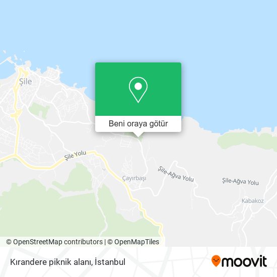 Kırandere piknik alanı harita
