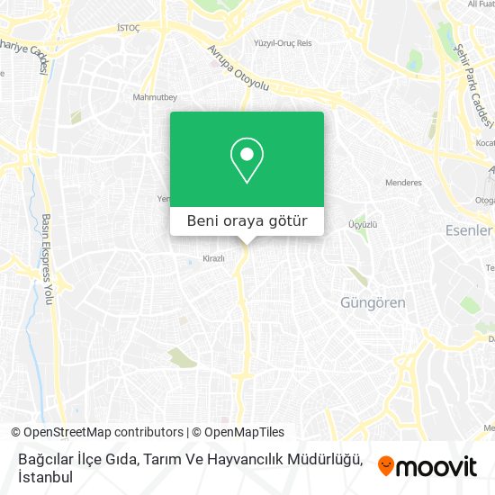 Bağcılar İlçe Gıda, Tarım Ve Hayvancılık Müdürlüğü harita