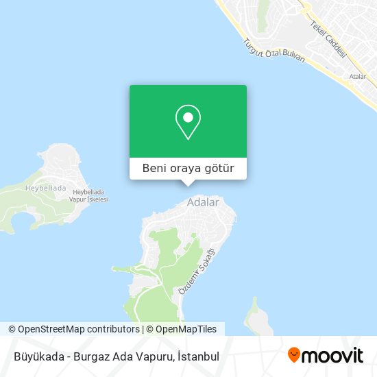 Büyükada - Burgaz Ada Vapuru harita