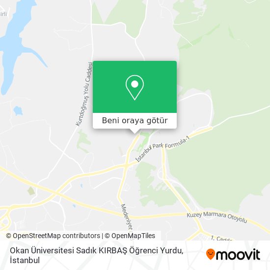 Okan Üniversitesi Sadık KIRBAŞ Öğrenci Yurdu harita
