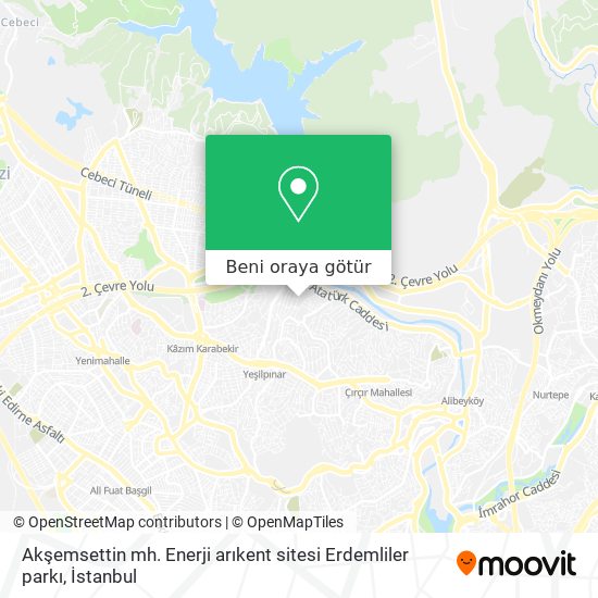 Akşemsettin mh. Enerji arıkent sitesi Erdemliler parkı harita