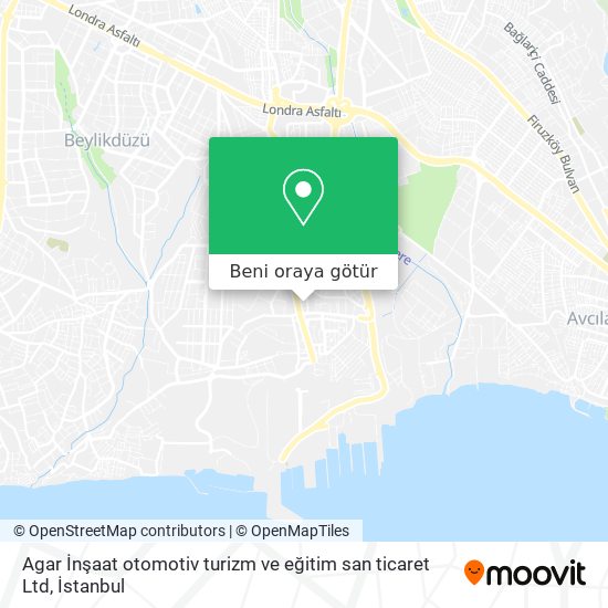 Agar İnşaat otomotiv turizm ve eğitim san ticaret Ltd harita