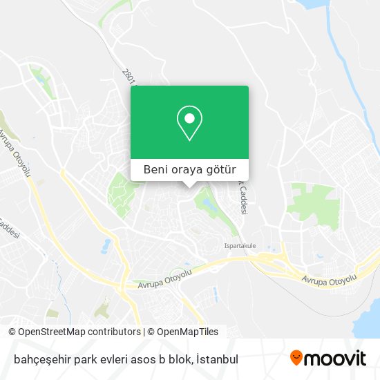 bahçeşehir park evleri asos b blok harita