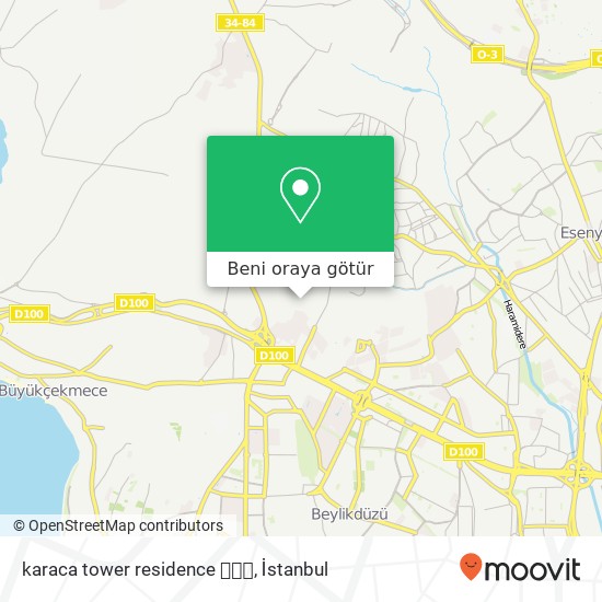 karaca tower residence 🏰🏁🏦 harita